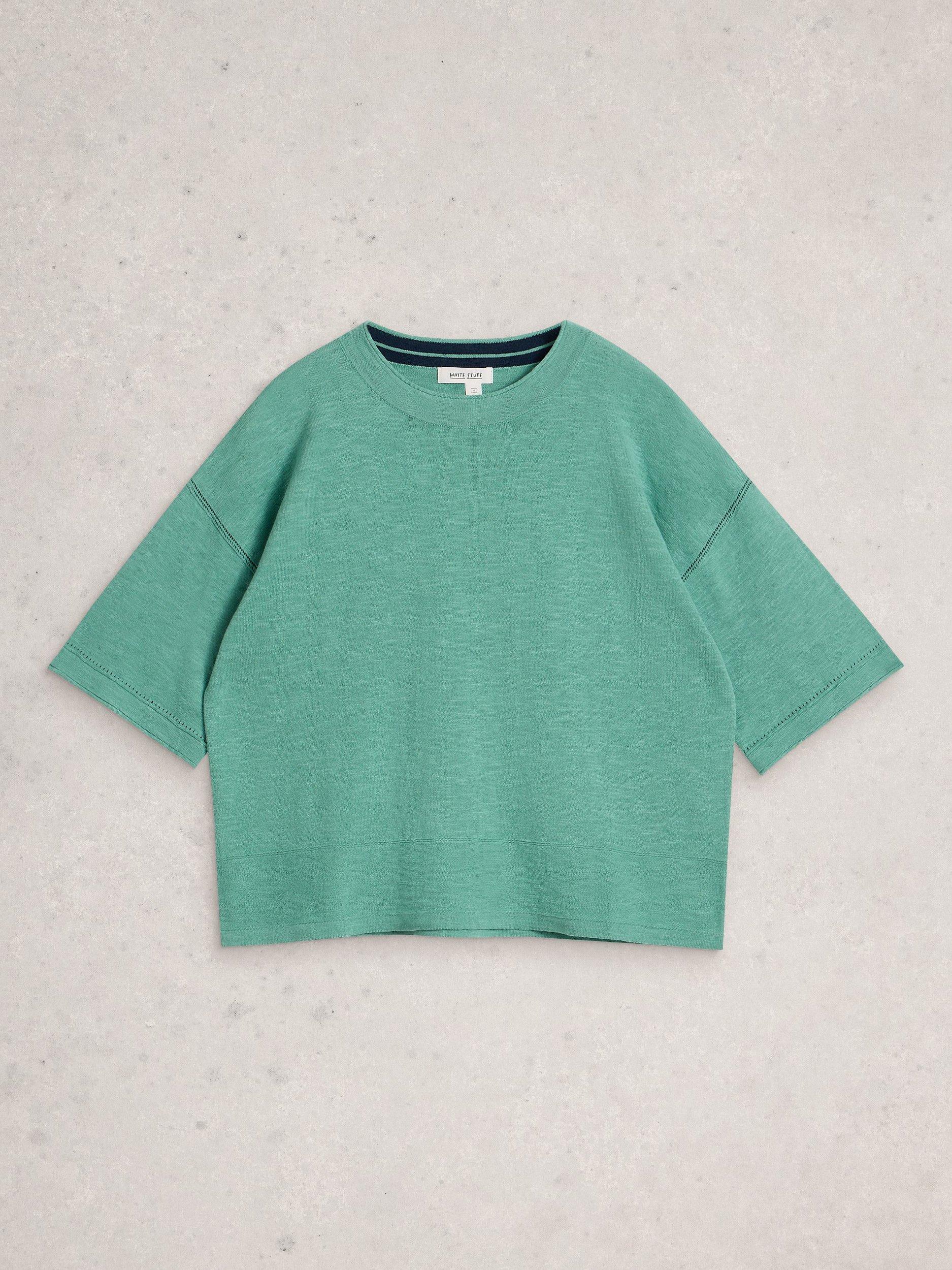 Product image 5 of 6, which shows White Stuff Kate Oversized T-Shirt, Teal, 6