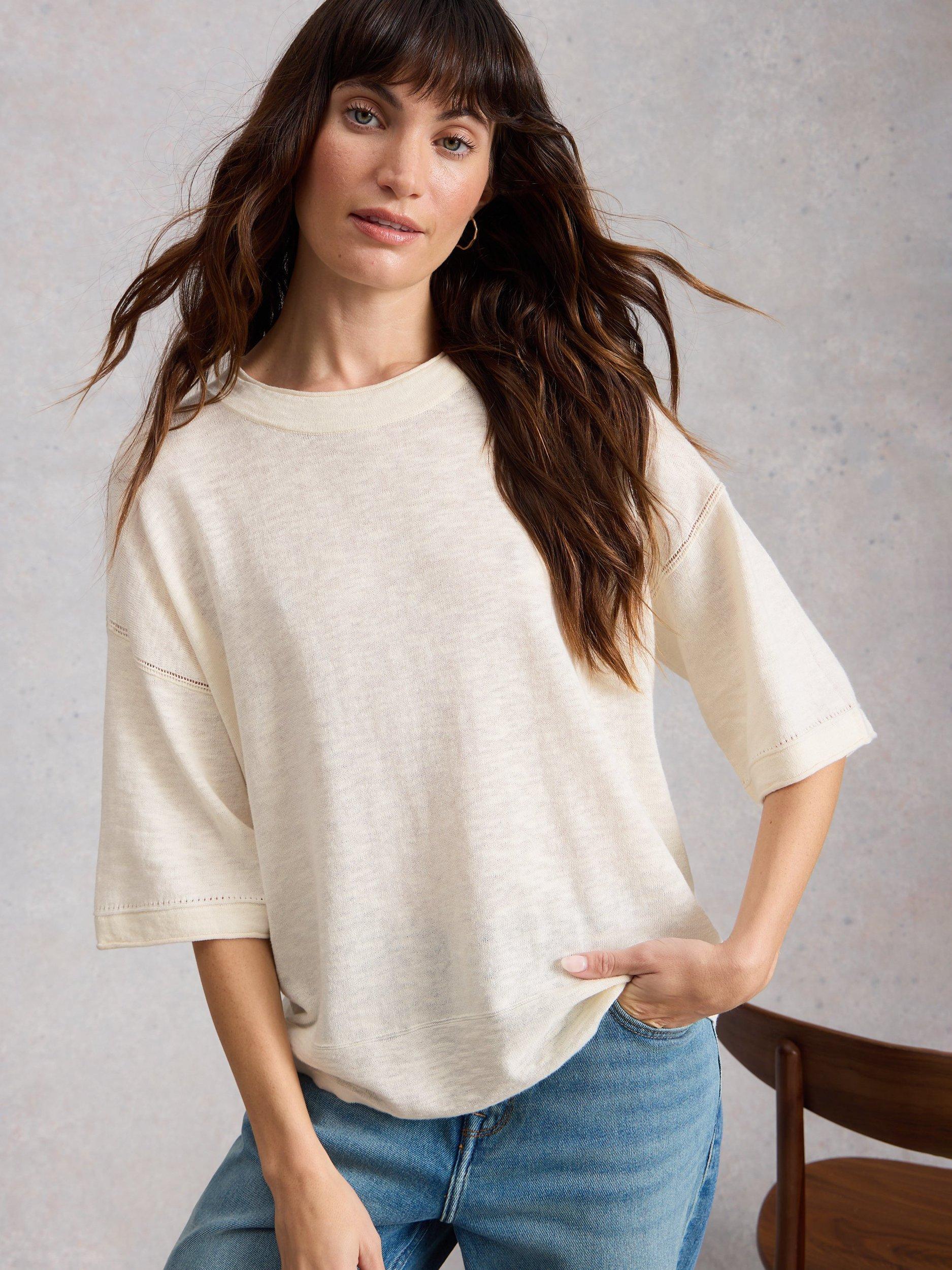 Product image 3 of 6, which shows White Stuff Kate Oversized T-Shirt, White, 6
