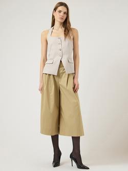 YAS Milda Halterneck Waistcoat, Grey - view 2, Grey