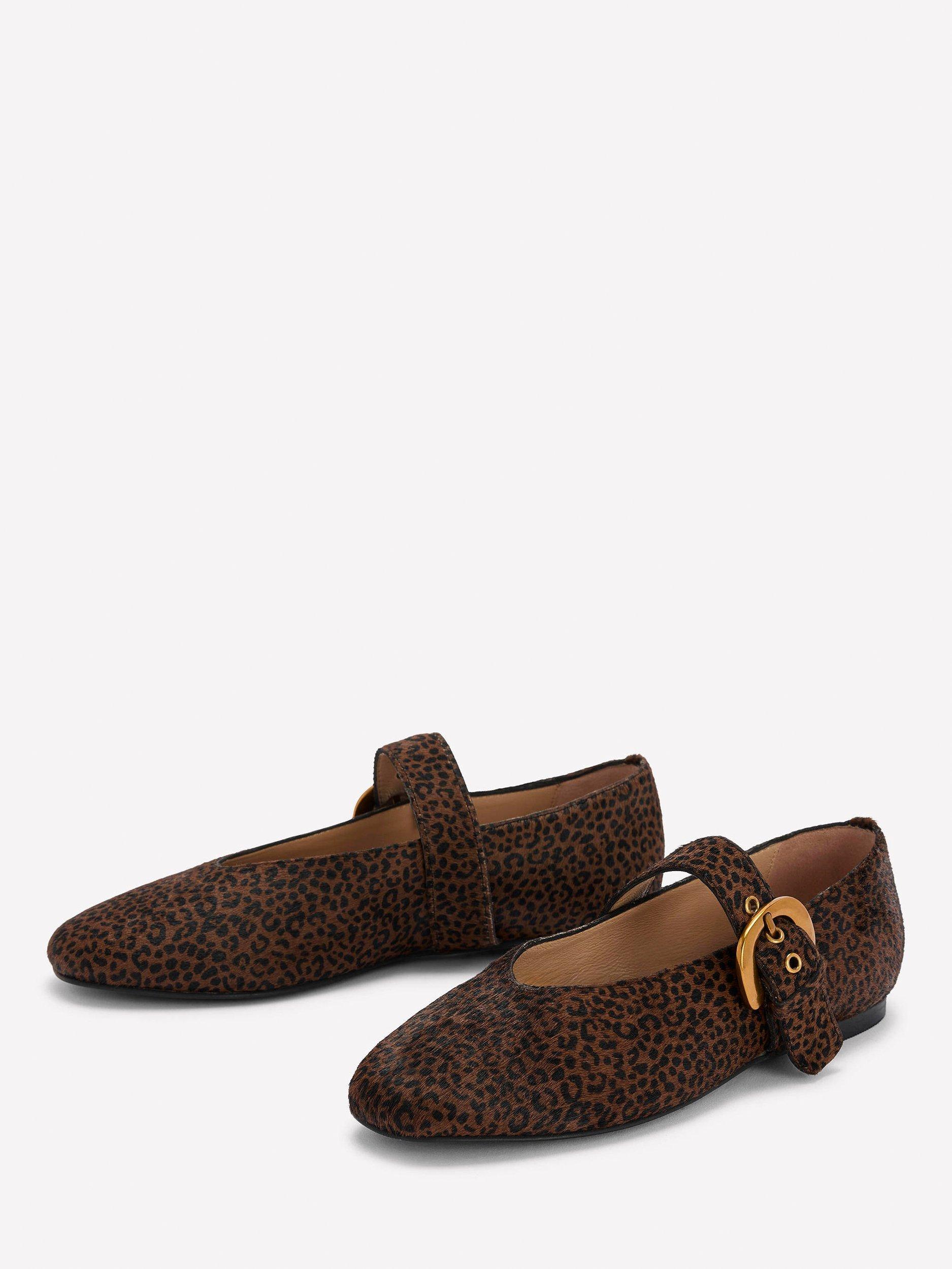 Product image 2 of 5, which shows Boden Kylie Buckle Mini Leopard Print Mary Jane Pumps, Multi, 4