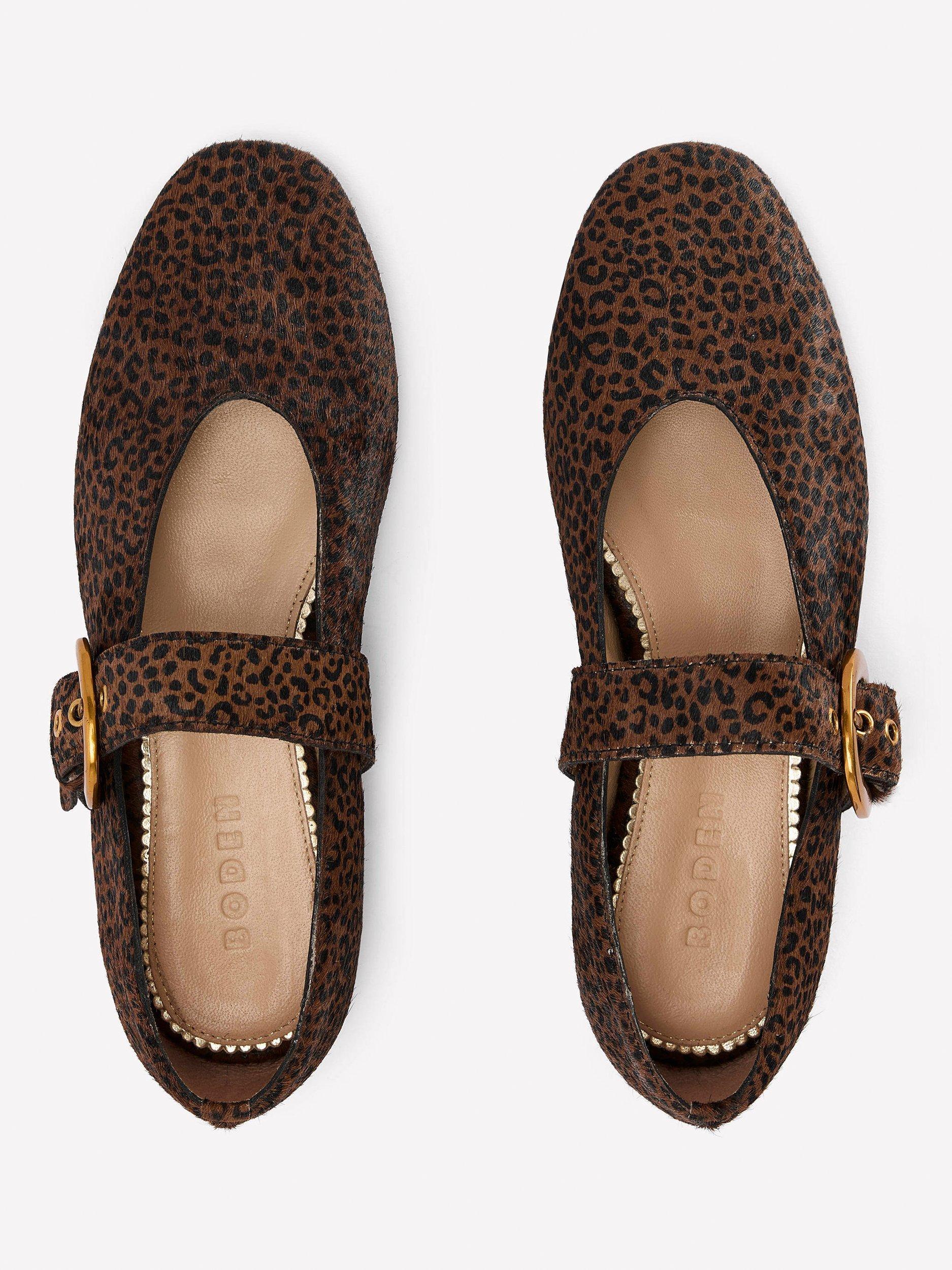 Product image 4 of 5, which shows Boden Kylie Buckle Mini Leopard Print Mary Jane Pumps, Multi, 4