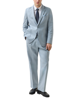 Percival Tailored Fit Linen Blend Suit Jacket - view 2, Light Blue