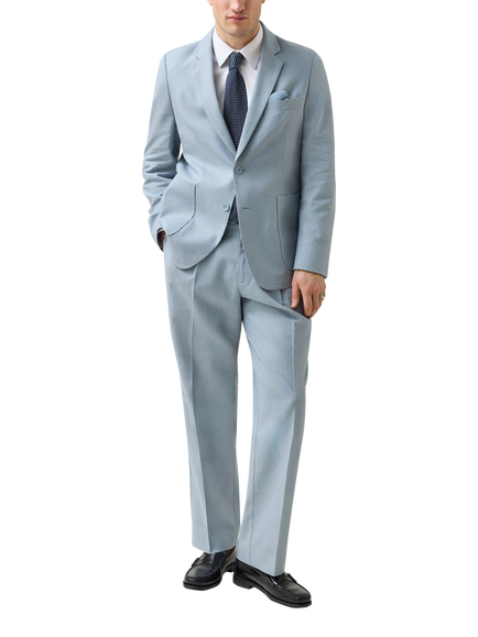 Percival Tailored Fit Linen Blend Suit Jacket - view 2, Light Blue