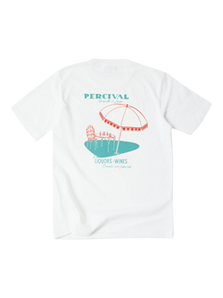 Percival Fine Wine Heavyweight Cotton Regular Fit T-Shirt, White - view 2, White