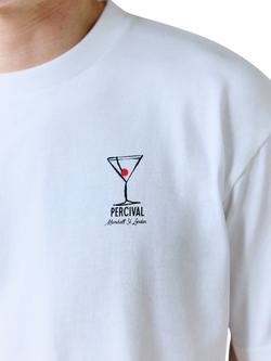 Percival Cotton Oversized Fit Short Sleeve Graphic T-Shirt, White - view 2, White