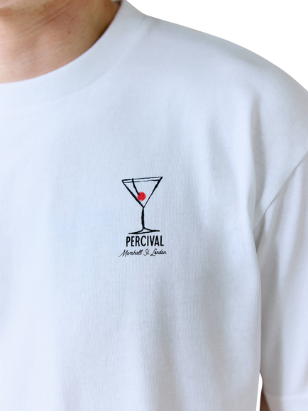 Percival Cotton Oversized Fit Short Sleeve Graphic T-Shirt, White - view 2, White