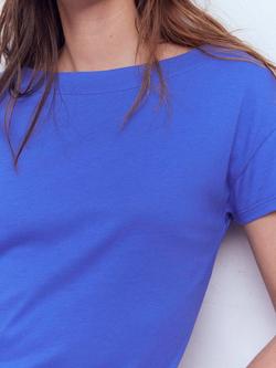 Boden Super Soft Boat Neck T-Shirt, Beaucoup Blue - view 2, Beaucoup Blue