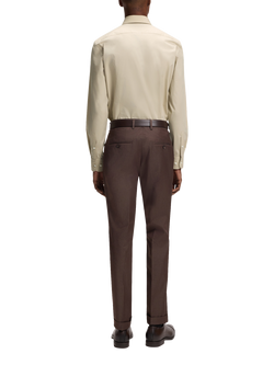 BOSS Black Heritage Cotton Blend Slim Fit Shirt, Beige - view 2, Beige