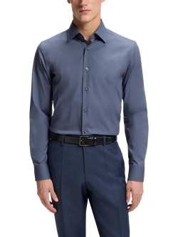 BOSS Slim Fit Cotton Blend Shirt, Open Blue, Open Blue