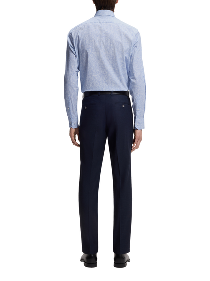 BOSS Regular Fit Floral Print Cotton Blend Shirt, Pastel Blue - view 2, Pastel Blue