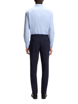 HUGO BOSS Slim Fit Tailored Check Long Sleeve Shirt, Light Blue - view 2, Light Blue