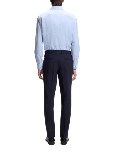 HUGO BOSS Slim Fit Tailored Check Long Sleeve Shirt, Light Blue - view 2, Light Blue