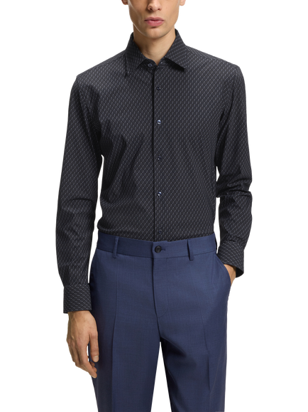 BOSS Slim Fit Long Sleeve Shirt, Dark Blue