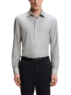 HUGO BOSS Slim Fit Kent Collar Long Sleeve Shirt, Grey, Grey