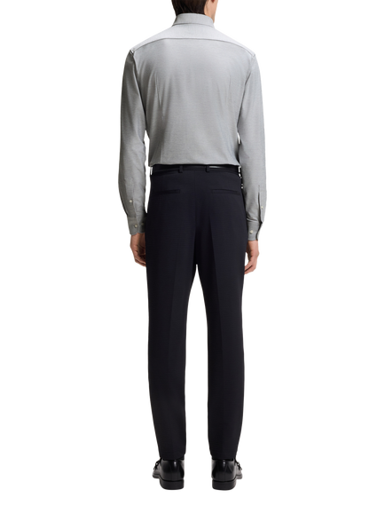 HUGO BOSS Slim Fit Kent Collar Long Sleeve Shirt, Grey - view 2, Grey