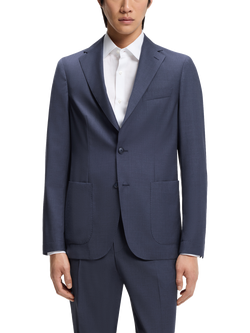 BOSS Slim Fit Virgin Wool Suit Jacket, Open Blue, Open Blue