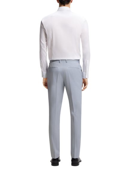 HUGO BOSS Heritage Sim Fit Tailored Trousers, Open Blue - view 2, Open Blue