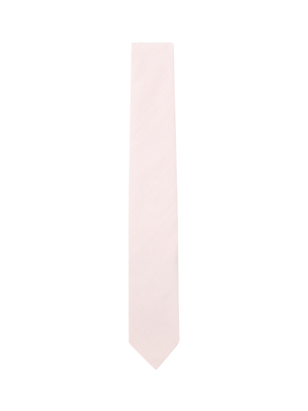 HUGO BOSS Linen and Silk Blend Tie, Light Pink, Light Pink
