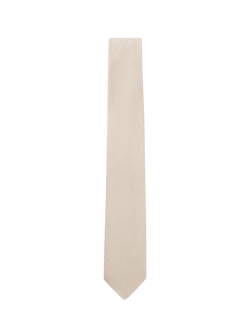 HUGO BOSS Linen and Silk Blend Tie, Beige, Beige