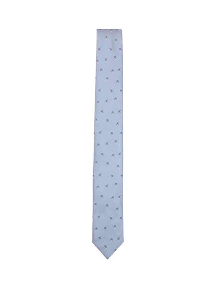 BOSS Silk Blend Patterned Tie, Light Blue, Light Blue