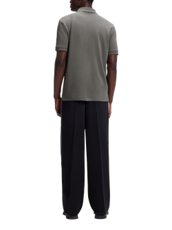 HUGO Dalomino Pique Cotton Polo Shirt, Grey - view 2, Grey