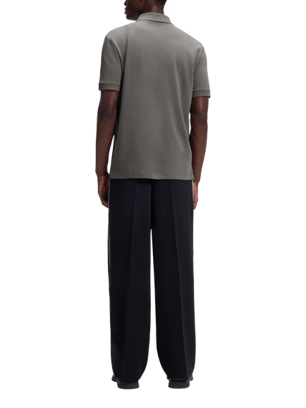HUGO Dalomino Pique Cotton Polo Shirt, Grey - view 2, Grey