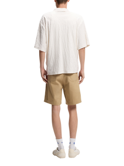 HUGO Short Sleeve Loose Fit Cotton Shirt, Open White - view 2, Open White