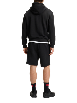 HUGO Loose Fit Cotton Jogger Shorts, Black - view 2, Black