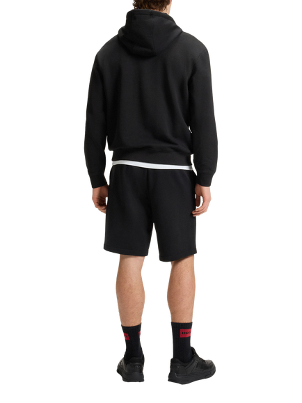 HUGO Loose Fit Cotton Jogger Shorts, Black - view 2, Black