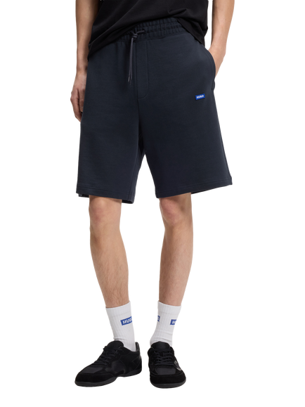 HUGO Nasensio Cotton Jersey Shorts, Dark Blue, Dark Blue