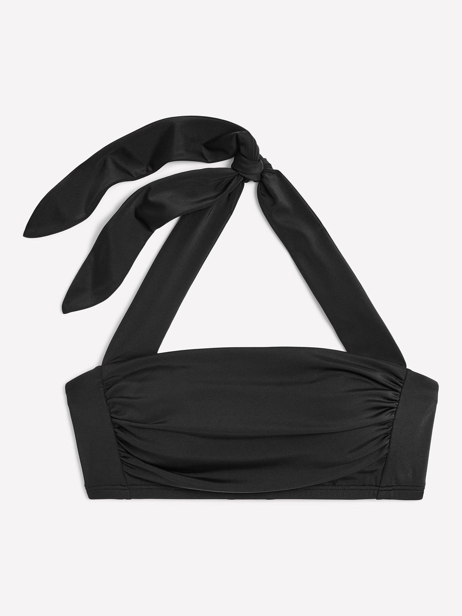 Product image 5 of 6, which shows Boden Kythira Ruched Bikini Top, Black, 8