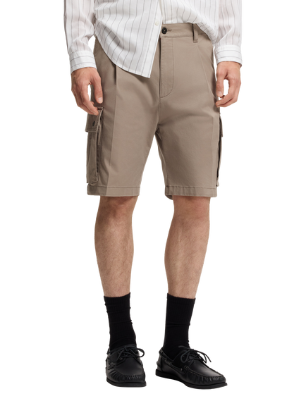 HUGO Straight Fit Cargo Shorts, Light/Pastel Brown, Light/Pastel Brown
