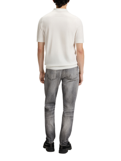 HUGO San Peter Knitted Short Sleeve Polo Shirt, Natural - view 2, Natural