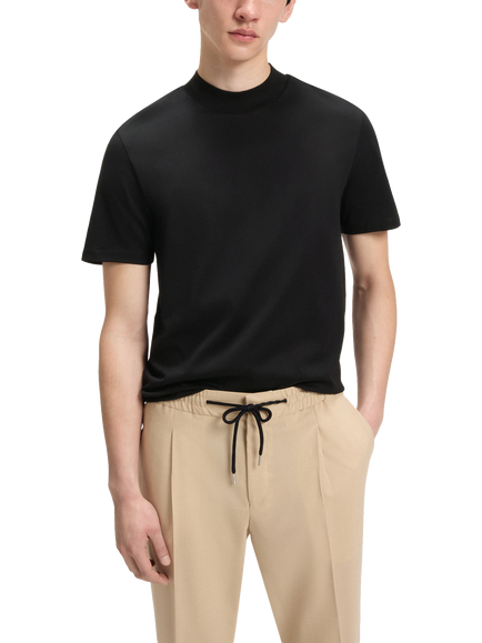 HUGO Cotton Regular Fit Short Sleeve T-Shirt, Black, Black
