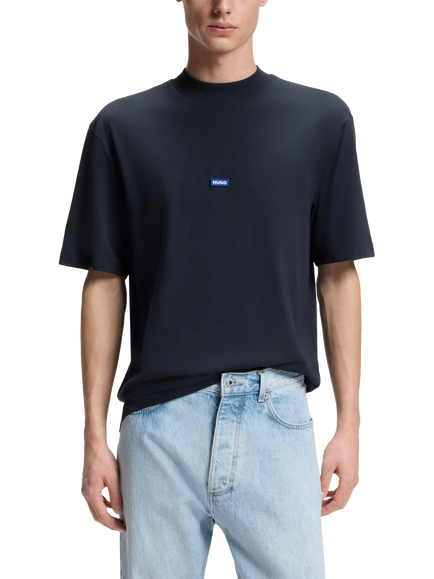 HUGO Nieros Jersey Crew Neck T-Shirt, Dark Blue, Dark Blue