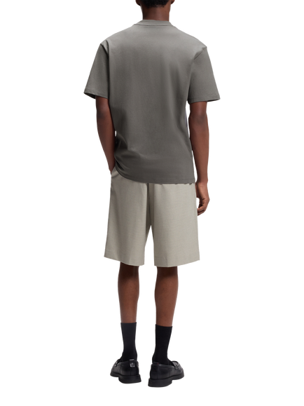HUGO Cotton Loose Fit Short Sleeve T-Shirt, Dark Grey - view 2, Dark Grey
