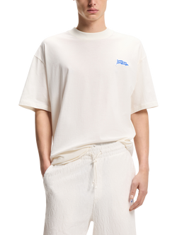 HUGO BOSS Regular Fit Crew Neck Short Sleeve Cotton T-Shirt, Open White, Open White
