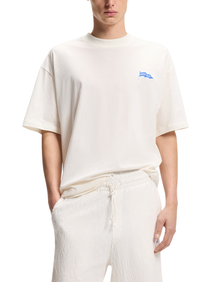 HUGO BOSS Regular Fit Crew Neck Short Sleeve Cotton T-Shirt, Open White, Open White