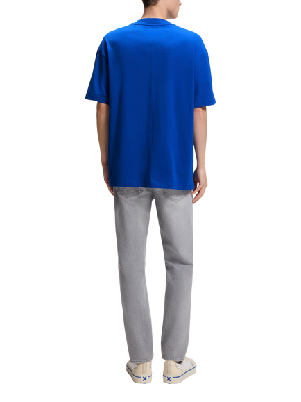 HUGO Cotton Regular Fit Short Sleeve Logo T-Shirt, Open Blue - view 2, Open Blue