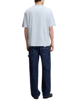 HUGO BOSS Short Sleeve Cotton Logo T-Shirt, Open Blue - view 2, Open Blue