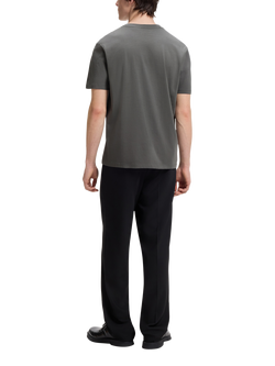 HUGO Graphic Print Cotton T-Shirt, Dark Grey - view 2, Dark Grey