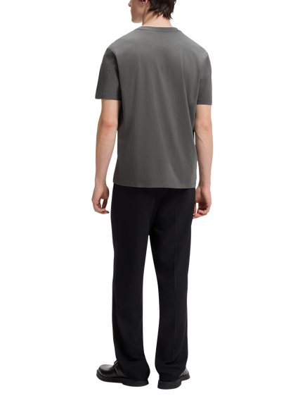 HUGO Graphic Print Cotton T-Shirt, Dark Grey - view 2, Dark Grey