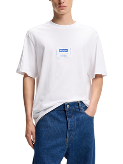HUGO Nromo Crew Neck T-Shirt, White, White