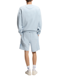 HUGO Cotton Blend Logo Label Sweatshirt, Open Blue - view 2, Open Blue