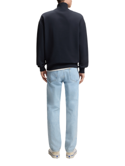 HUGO Neeler Quarter Zip Sweatshirt, Dark Blue - view 2, Dark Blue