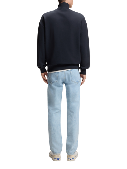 HUGO Neeler Quarter Zip Sweatshirt, Dark Blue - view 2, Dark Blue