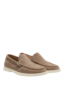 HUGO BOSS BOSS Suede Loafers, Medium Beige - view 2, Medium Beige