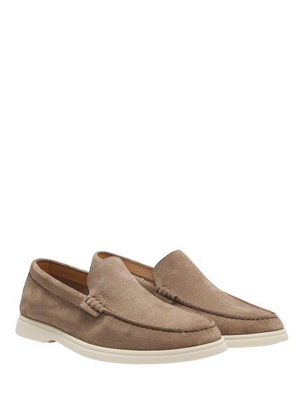 HUGO BOSS BOSS Suede Loafers, Medium Beige - view 2, Medium Beige
