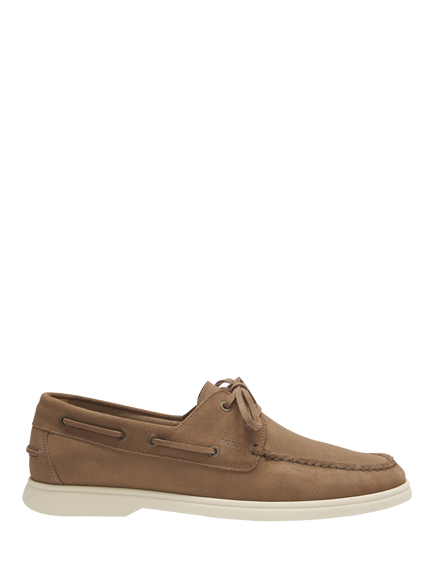 HUGO BOSS BOSS Suede Boat Shoes, Medium Beige, Medium Beige