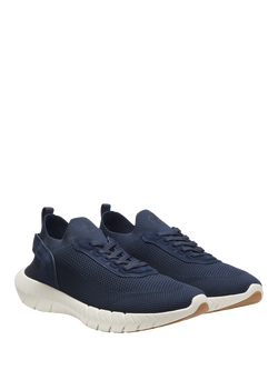BOSS Motion Lace Up Trainers - view 2, Dark Blue